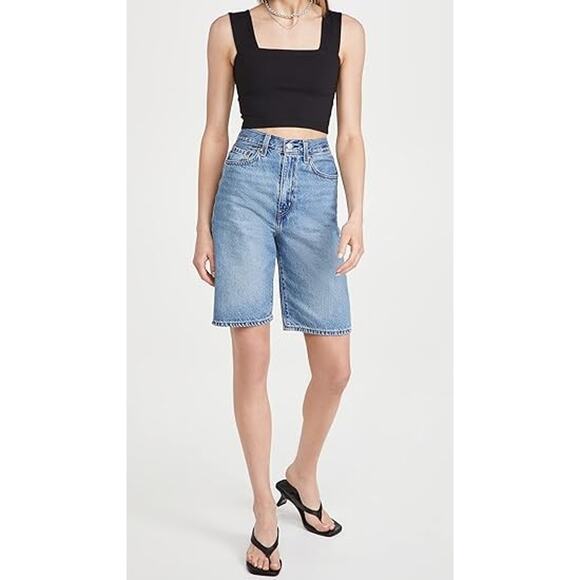 Susana Monaco Wide Strap Square Neck Crop Top Black - M - Picture 6 of 6